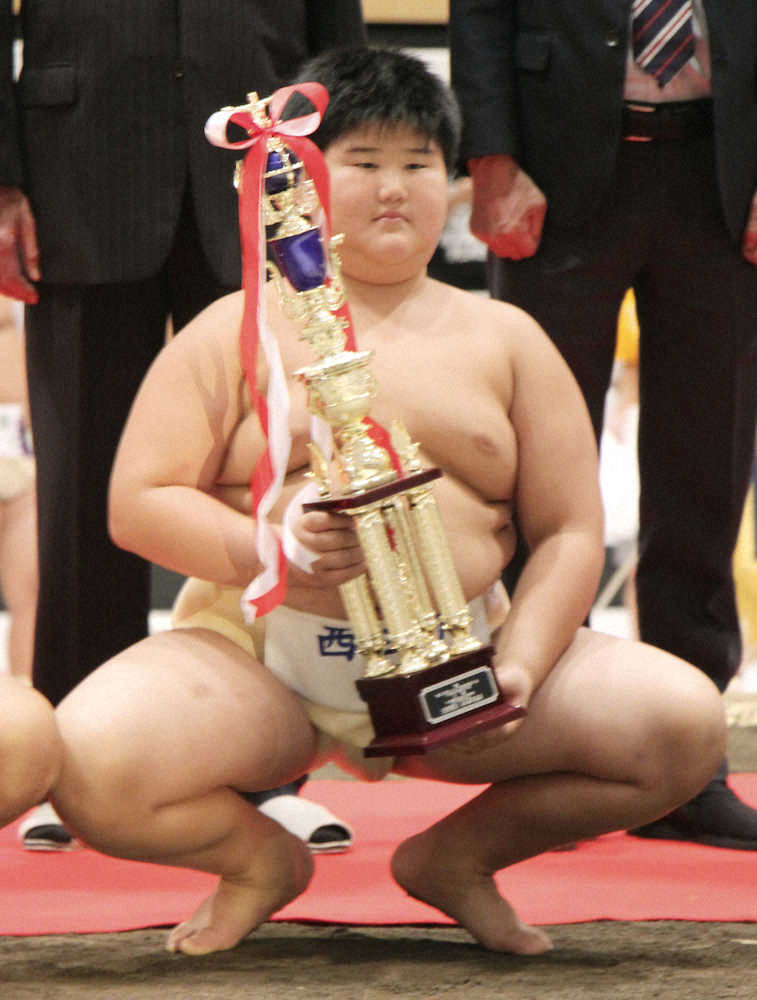 わんぱく相撲全国大会の5年生の部で準優勝した田宮愛喜
