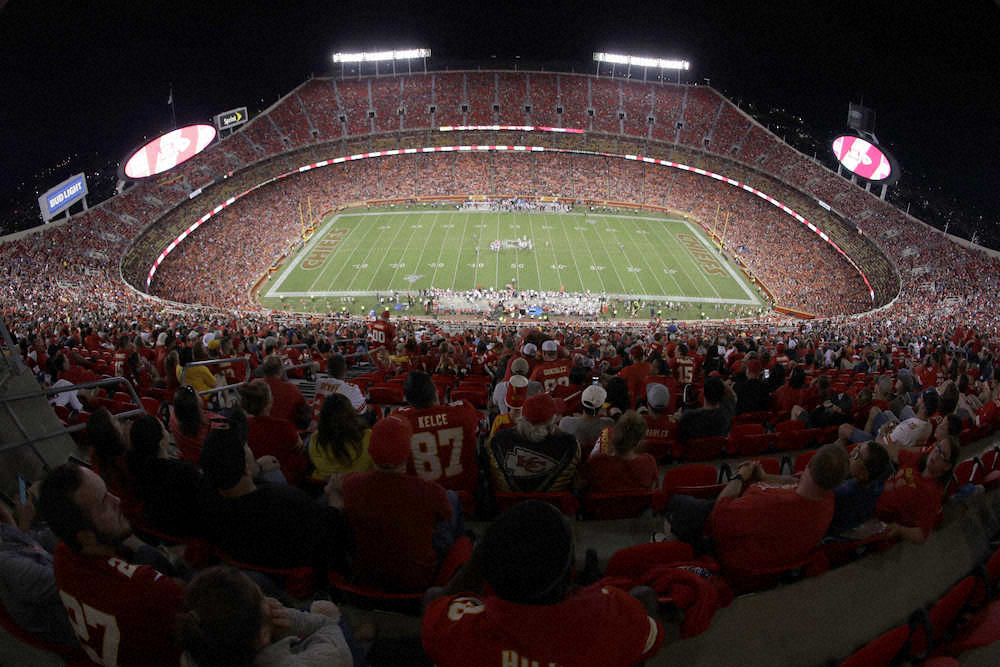 NFL今季の開幕戦が行われるミズーリ州カンザスシティーのアローヘッド・スタジアム（AP）