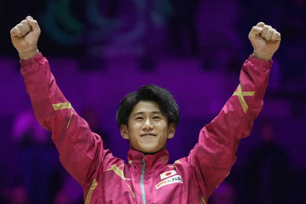 体操の世界選手権男子個人総合で初優勝を飾った橋本大輝（AP）