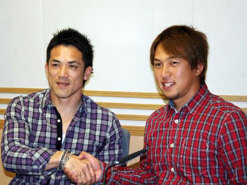 ラジオ番組で対談を行った松井稼頭央（左）と中島裕之