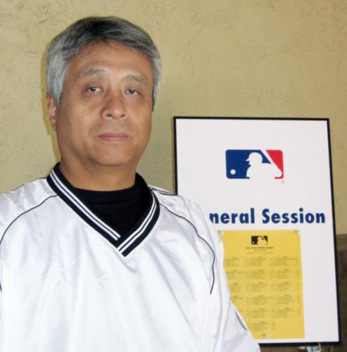 米大リーグの審判部門のミーティングに初めて参加した日本野球機構（ＮＰＢ）の井野修審判部長
