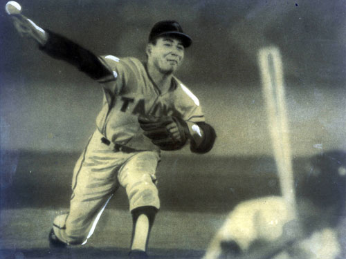 １９６８年の島田源太郎投手の投球
