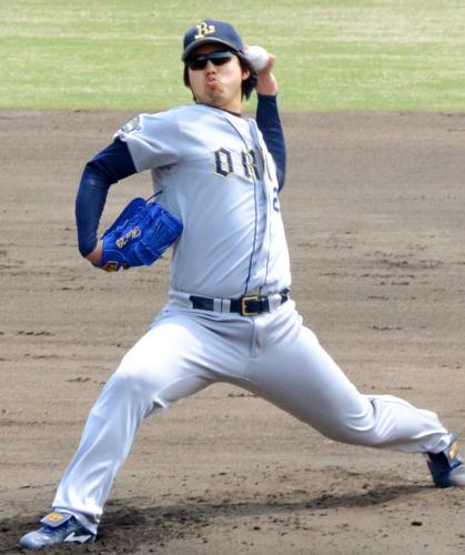 ウエスタン・リーグの広島戦に先発し、３回を１安打無失点と好投したオリックスの井川慶