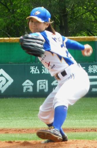 野球の関西独立リーグで、女性選手として初めて勝ち星を挙げた兵庫の吉田えり