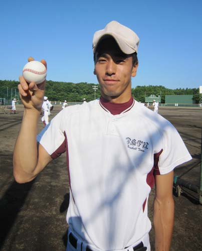 昨春、遊撃から投手に転向し常総学院のエースになった伊藤は３年ぶり甲子園出場へ闘志を燃やす