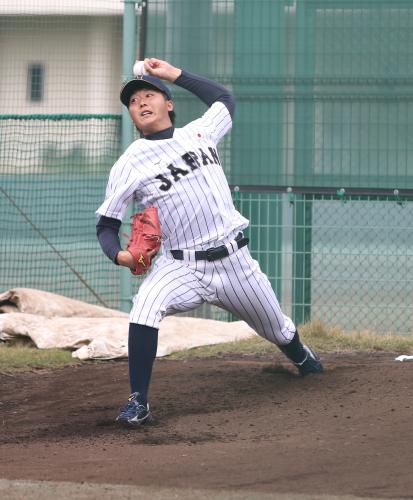 阪神ドラフト１位の新日鉄住金鹿島・横山がブルペン投球