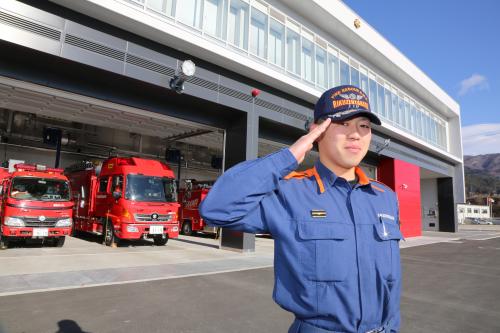 地元陸前高田市で消防士として活躍する佐藤さん