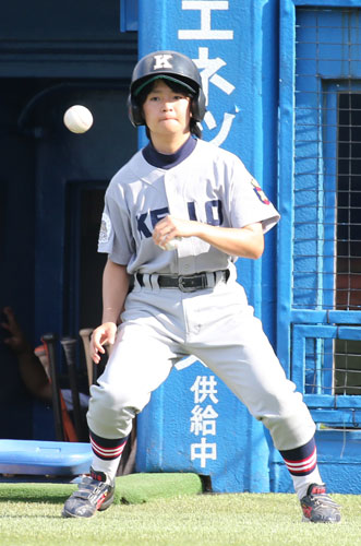 慶大野球部４年の川崎彩乃選手