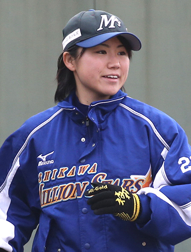 ２月２７日、侍ジャパン女子代表２０１６トライアウトでランニングする吉田えり