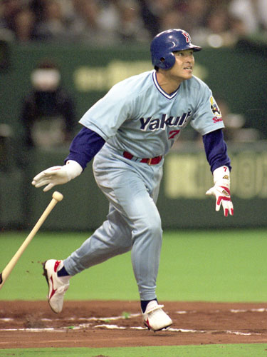９７年の開幕戦・巨人戦で３本塁打を放ったヤクルトの小早川