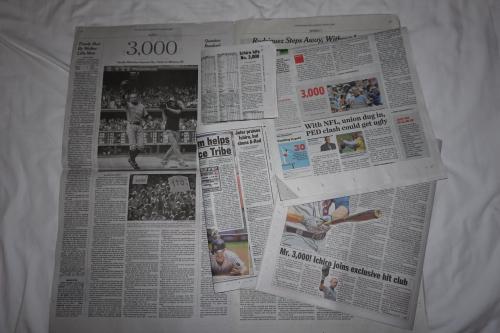 偉業達成から一夜明け、イチローの３０００安打を伝える古巣ヤンキースの地元ニューヨークの地元紙