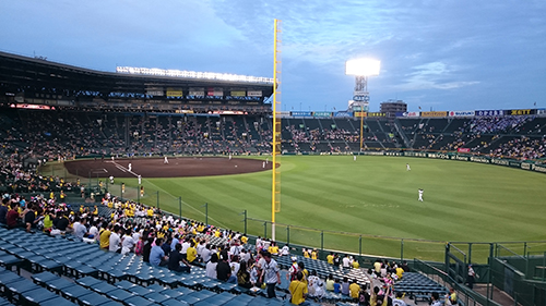 観客もまばらな甲子園球場のスタンド。阪神ファンの話題は来季に移っている（９月１５日、阪神－ＤｅＮＡ戦）