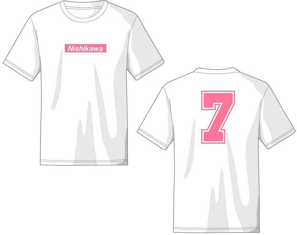 西川選手Ver Tシャツのデザイン