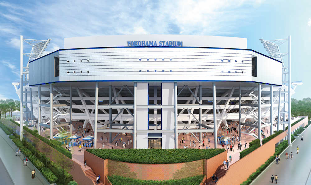 改装後の横浜スタジアムのイメージイラスト