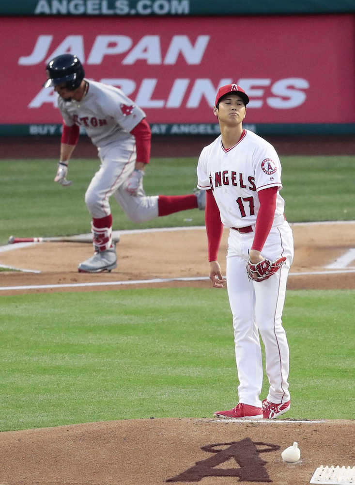 【野球／MLB】エンゼルス・大谷翔平 メジャー最短2回4安打3失点で降板 3戦3勝ならず ★3
