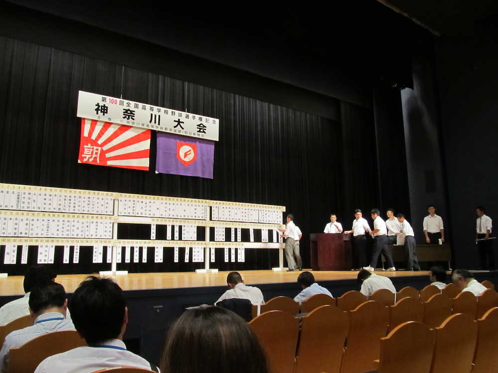 全国一番乗りで行われた南北神奈川大会抽選会　　　　　　　　　　　　　　　　　　　　