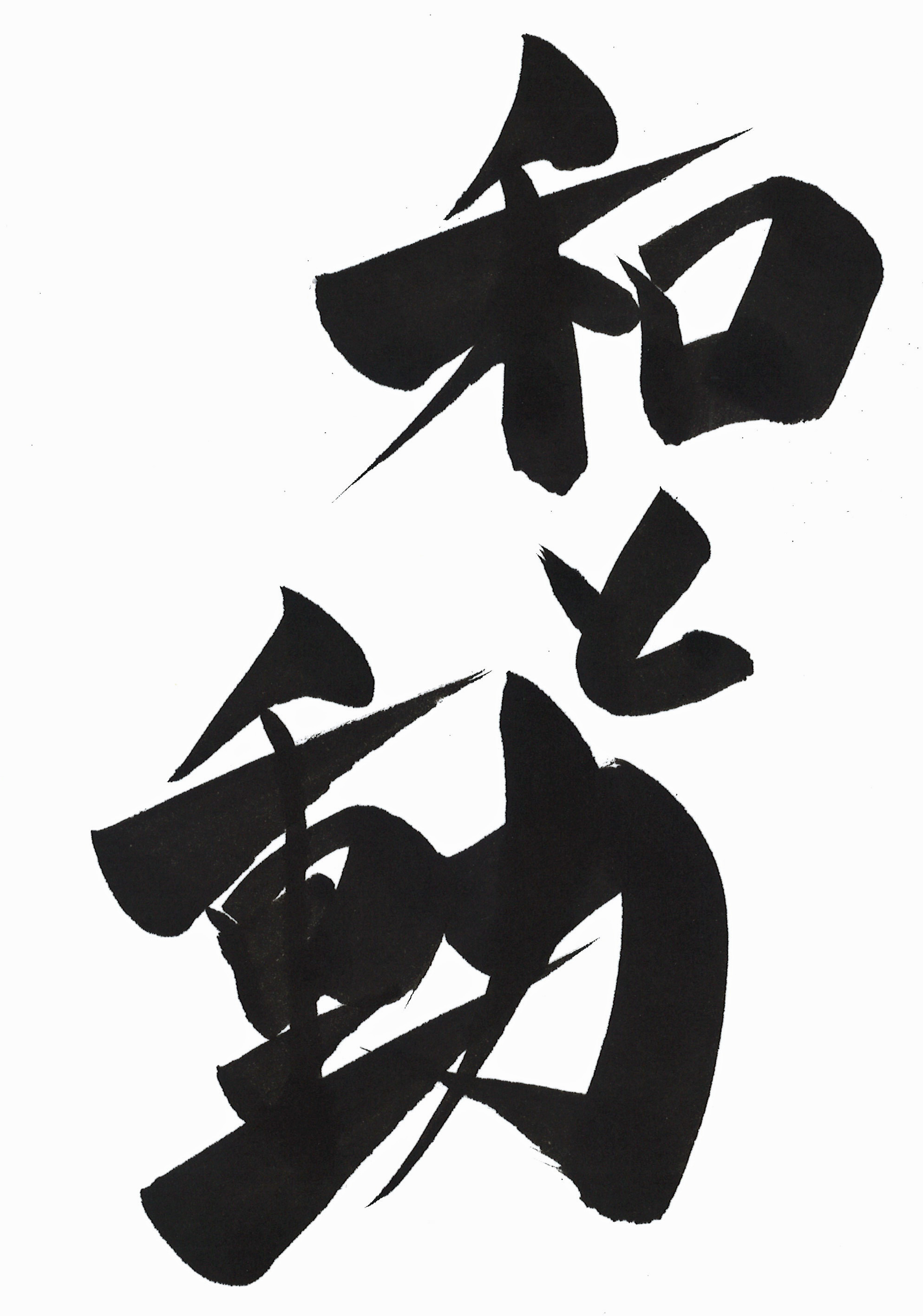 原辰徳監督直筆の１９年チームスローガン「和と動」