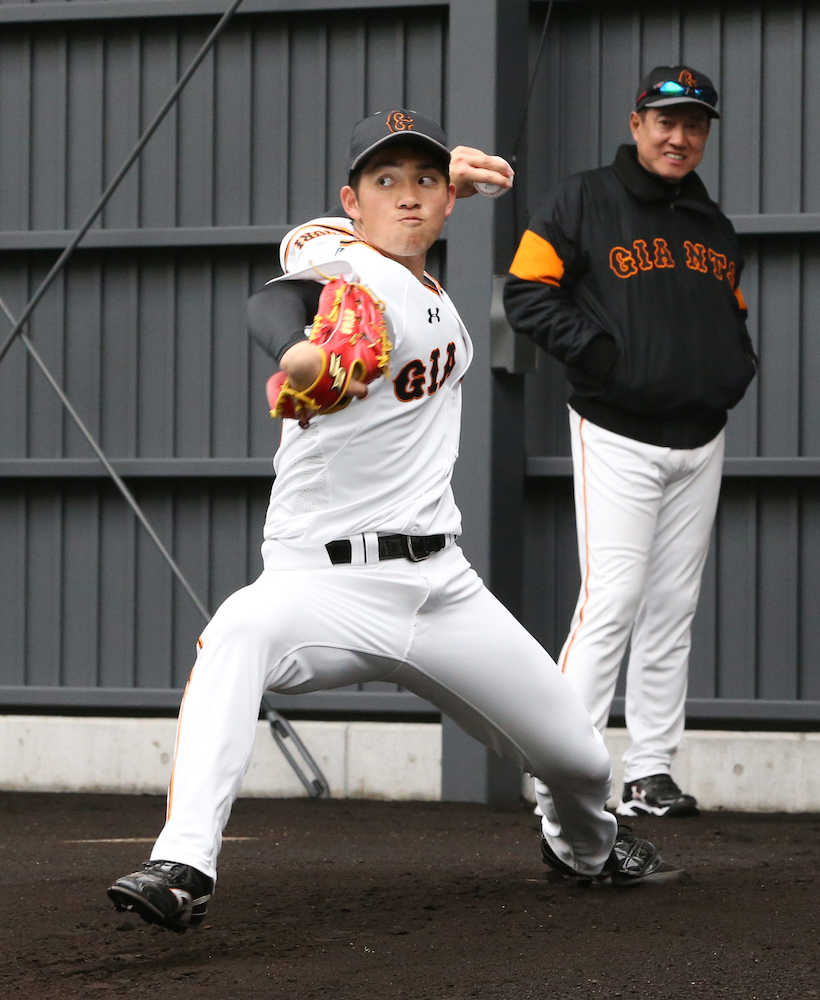 【画像・写真】巨人ドラ１高橋　２度目ブルペンも「まだまだ実力足りない」　課題はセットポジション