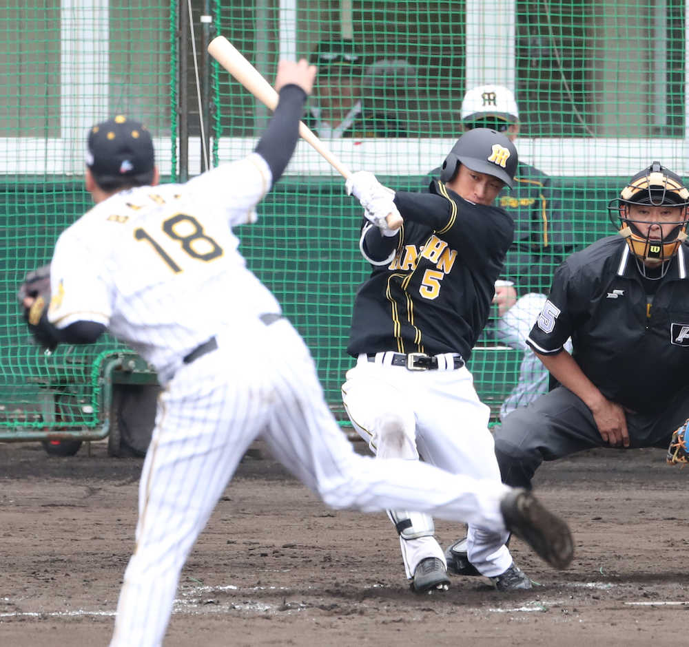 【画像・写真】阪神ドラ１近本、紅白戦で“プロ初安打”「状況に応じて狙っていけた」