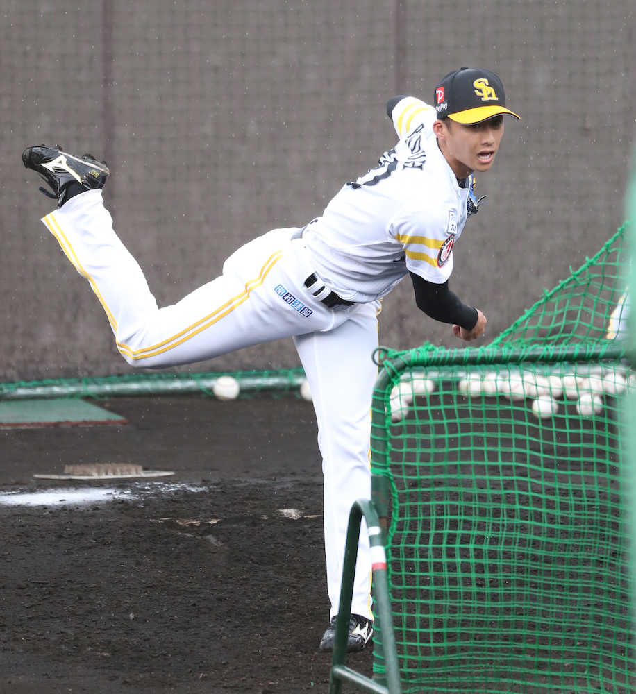 【画像・写真】ソフトＢドラ４板東、４３球で安打性５本「終盤は反省」