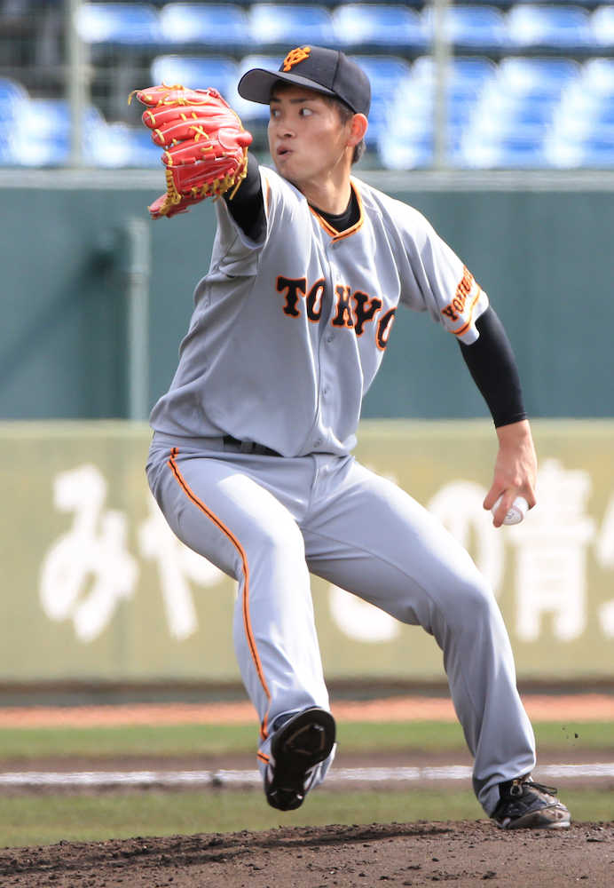 【画像・写真】巨人ドラ１高橋、上々初実戦！３回１失点で沖縄行き決定