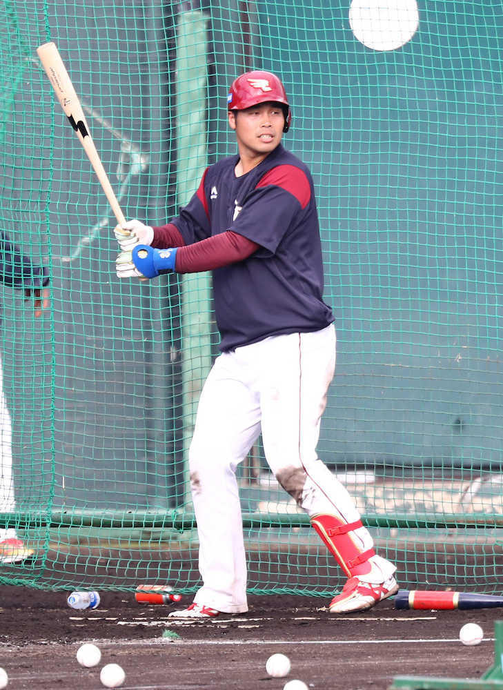 【画像・写真】楽天・内田“浅村流”脱力打法で柵越え連発！平石監督「似てきた」