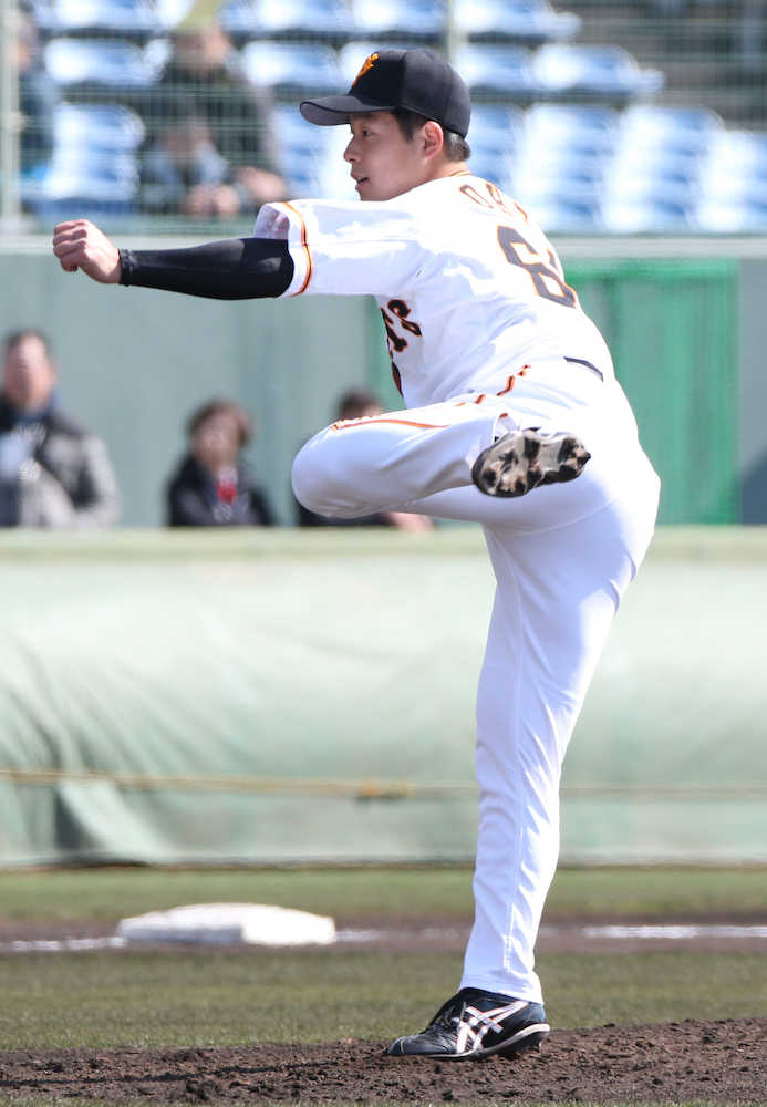 【画像・写真】巨人・大江２回完全で方程式入り前進　宮本コーチ「安定感Ｎｏ．１」