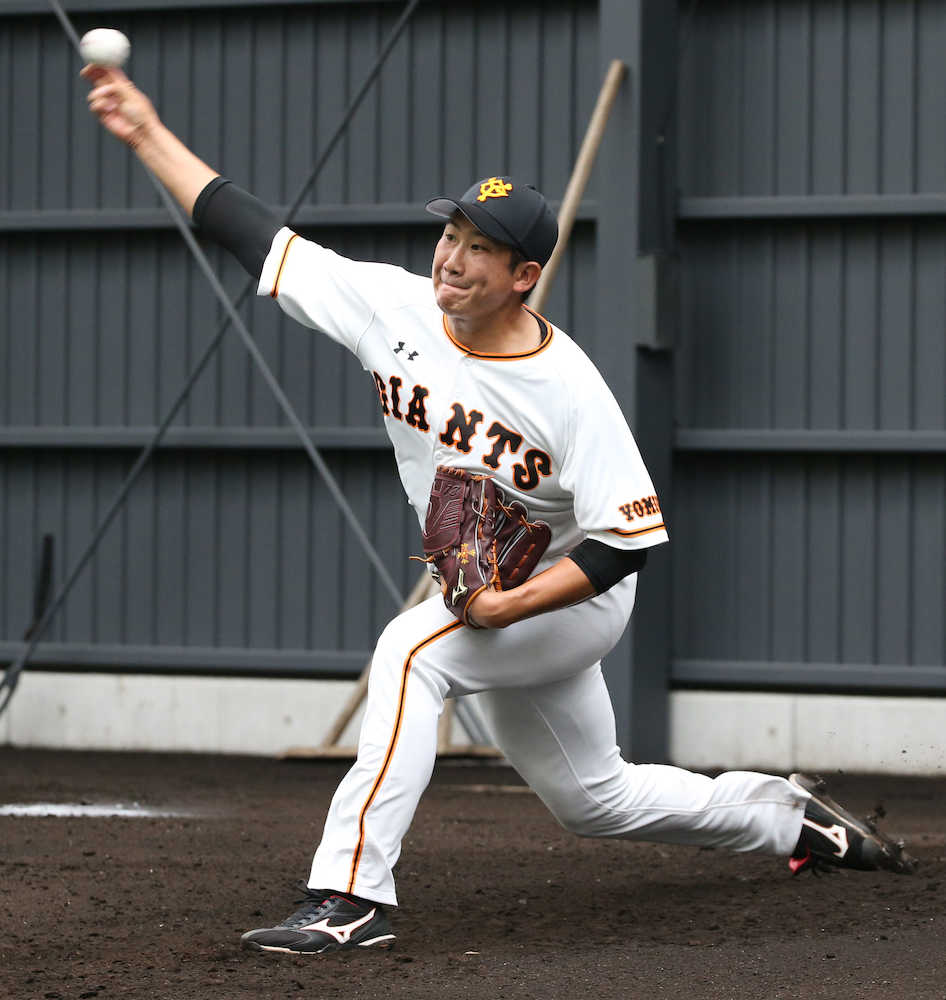 【画像・写真】巨人・菅野７度目ブルペンで最多８１球「疲労感ない」