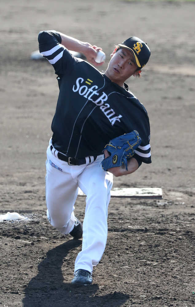 【画像・写真】ソフトバンク・ドラ２杉山　最速１５２キロ！甲斐野負けじと剛球披露
