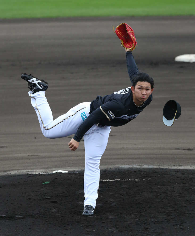 【画像・写真】日本ハム・ドラ５柿木、１３球で３人斬り「輝星見て気合入った」