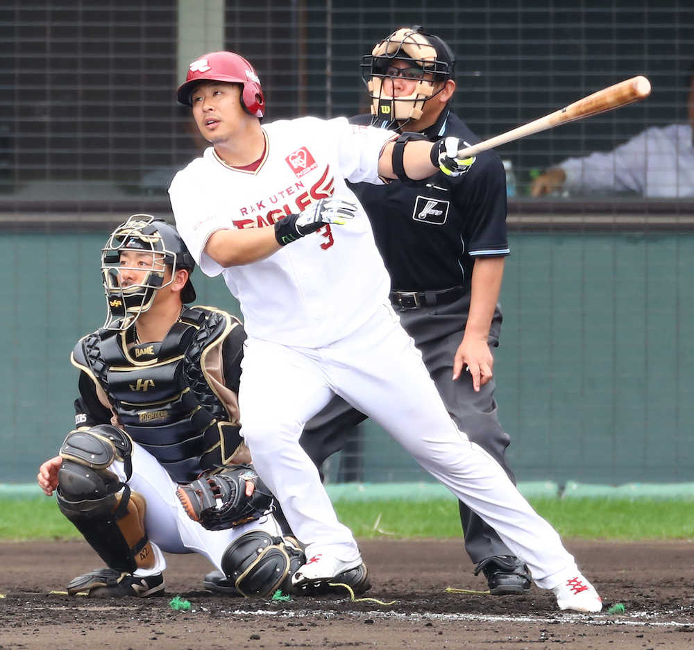 【画像・写真】浅村　二塁打デビュー！移籍後初の対外試合で好アピール