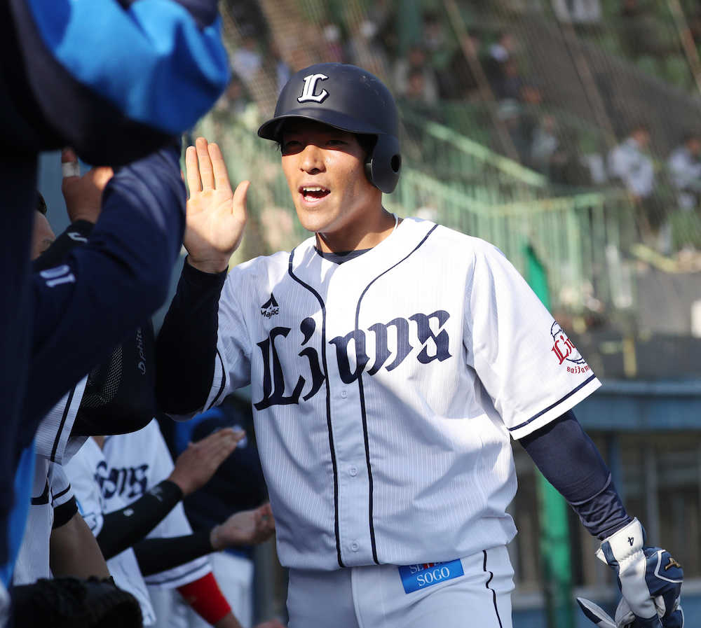 【画像・写真】西武ドラ３山野辺　対外試合初出場で逆転打！辻監督「見事」