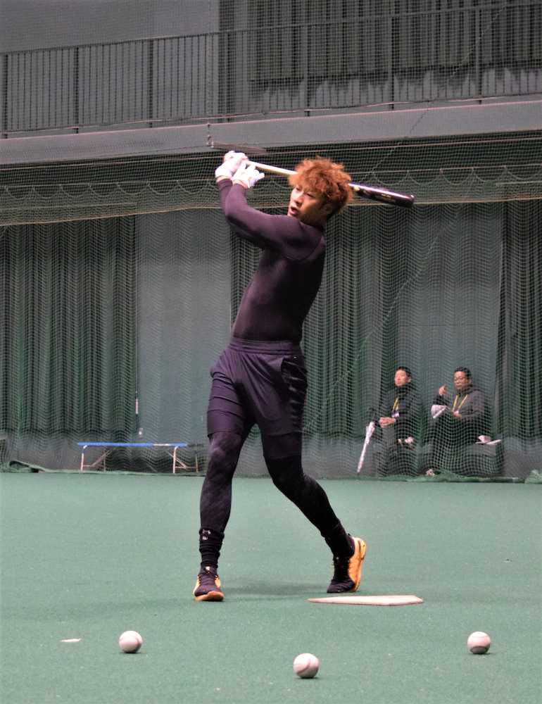 【画像・写真】ソフトＢ柳田　休日返上で打撃練習　右臀部痛め別メニュー調整も「ケガ前より体は良い」