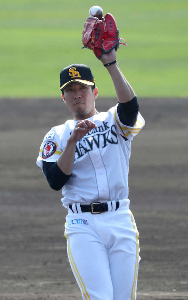 【画像・写真】ソフトＢ千賀、試行錯誤の２失点　ツーシーム多投「面白い球」