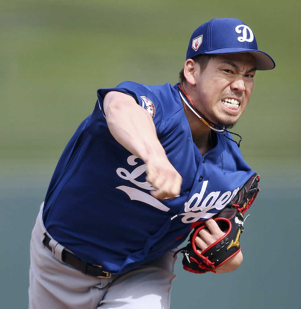 【画像・写真】マエケン、ＯＰ戦初登板で零封２Ｋ「今の時点では良い感覚」