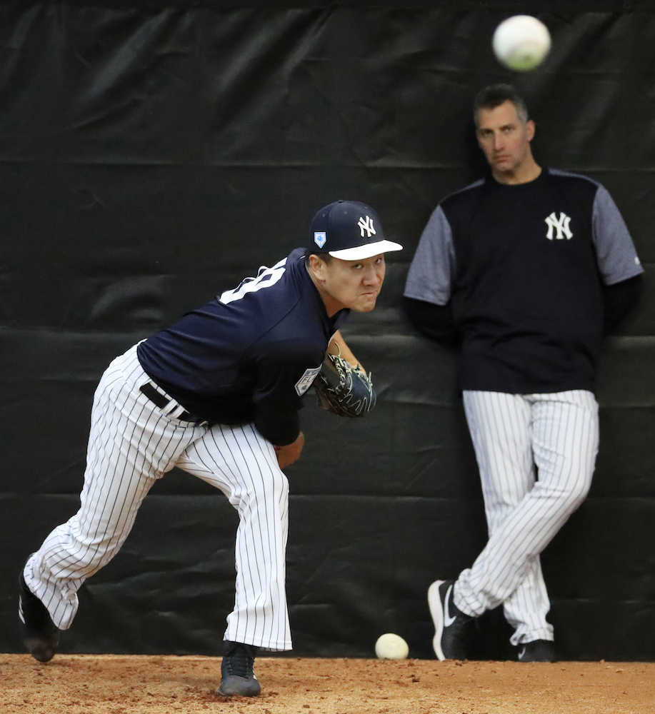 【画像・写真】“雨男”マー君、ＯＰ戦初登板が中止「僕らしい」ブルペンで３０球