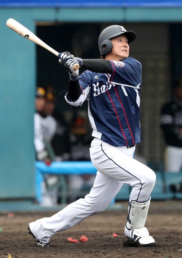 【画像・写真】西武・金子侑、１番定着グイッ！２ラン＆３安打「結果につながった」