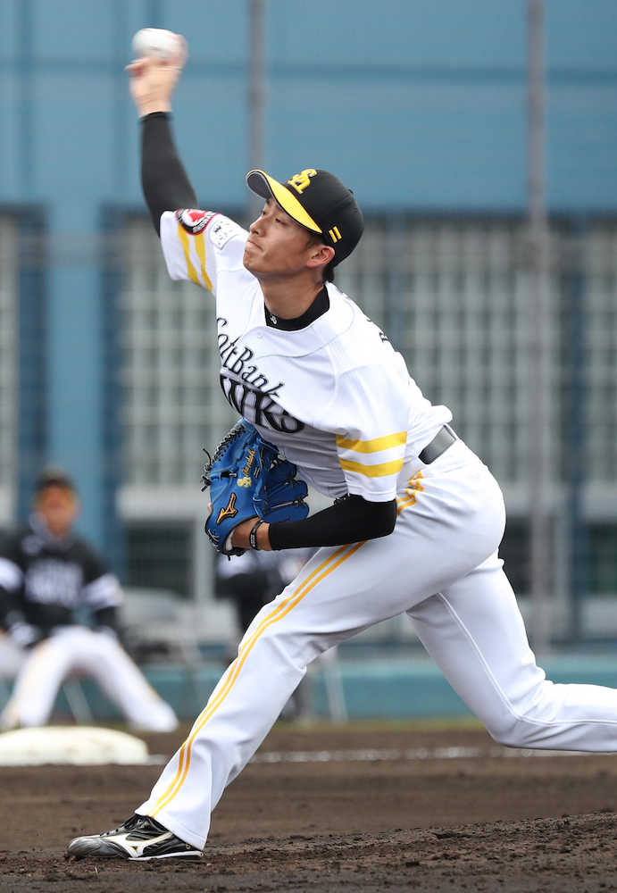 【画像・写真】ソフトＢドラ４位・板東は２回１失点のホロ苦デビュー