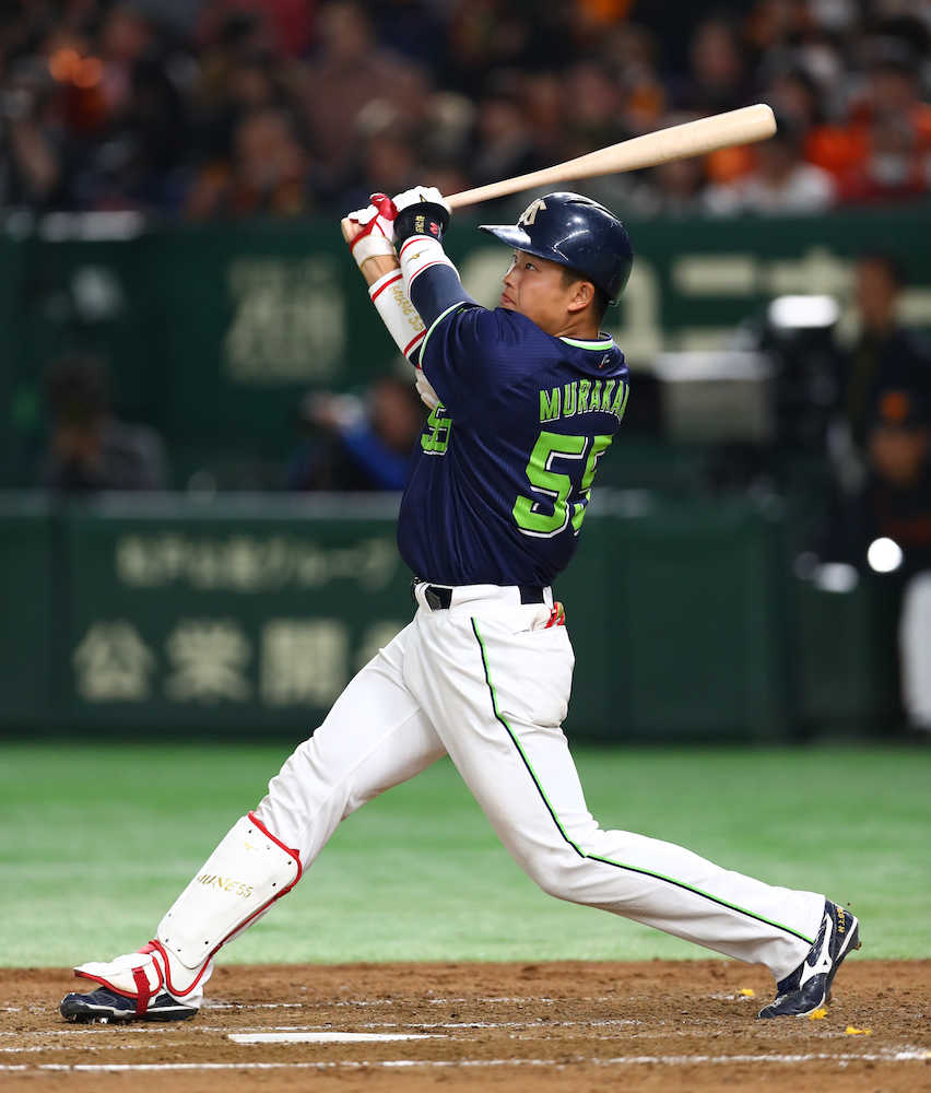 【画像・写真】好調のヤクルト・村上、逆方向へ２打席連続二塁打「少しずつ結果になっている」