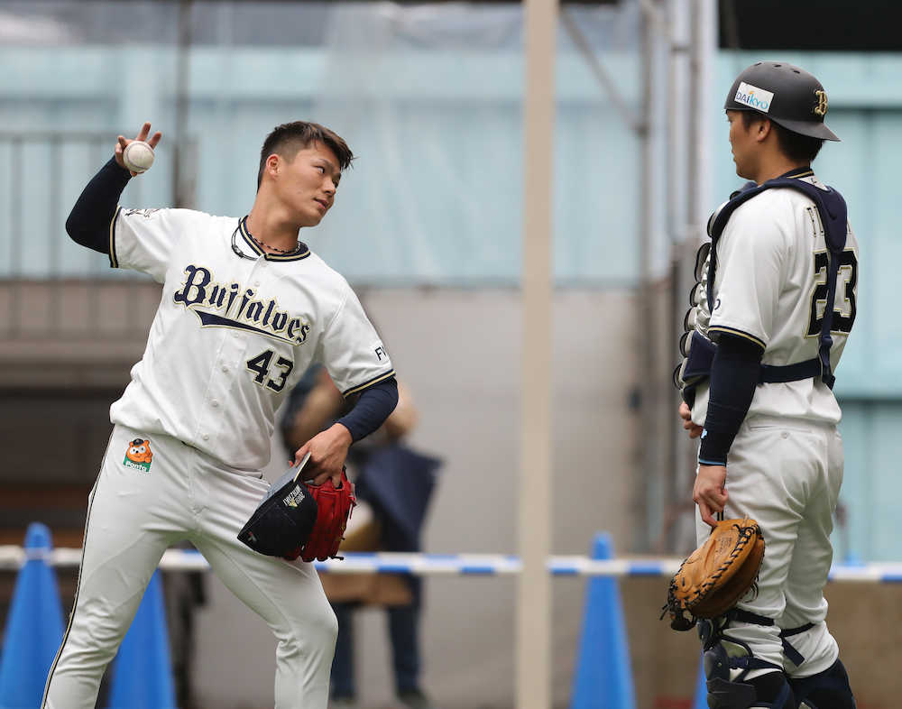 【画像・写真】オリックス　西村監督　山本に先発ローテ内定手形「スタミナに心配はあるが、やってもらう」