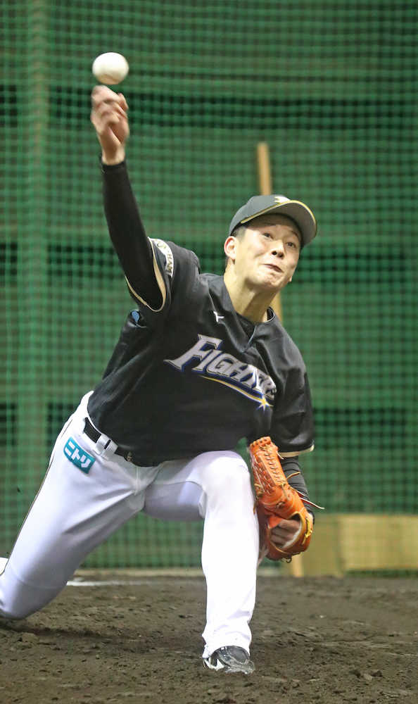 【画像・写真】日本ハム・吉田輝　ブルペン入りし５２球「復帰してからは一番良かった」