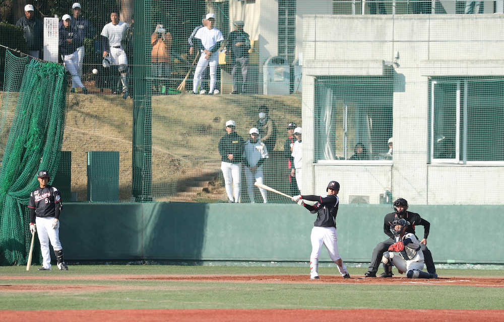 【画像・写真】ロッテ　藤岡、フルスイング貫く　意識改革の今季１号逆転２ラン