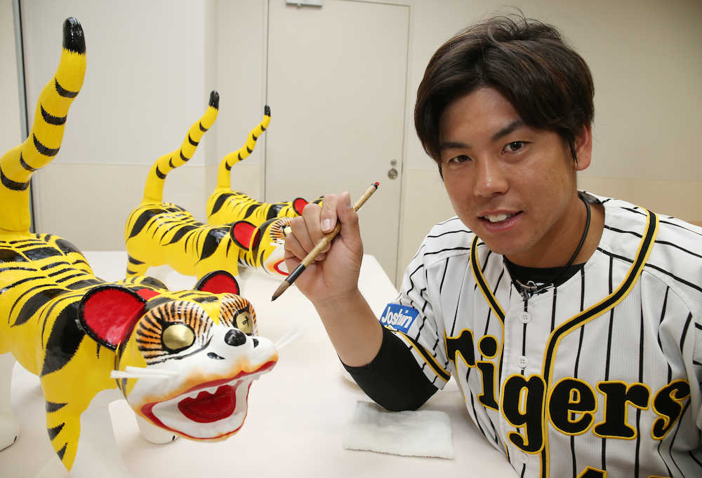 【画像・写真】阪神・梅野　優勝祈願の「目入れ式」に参加「いよいよ始まるな」