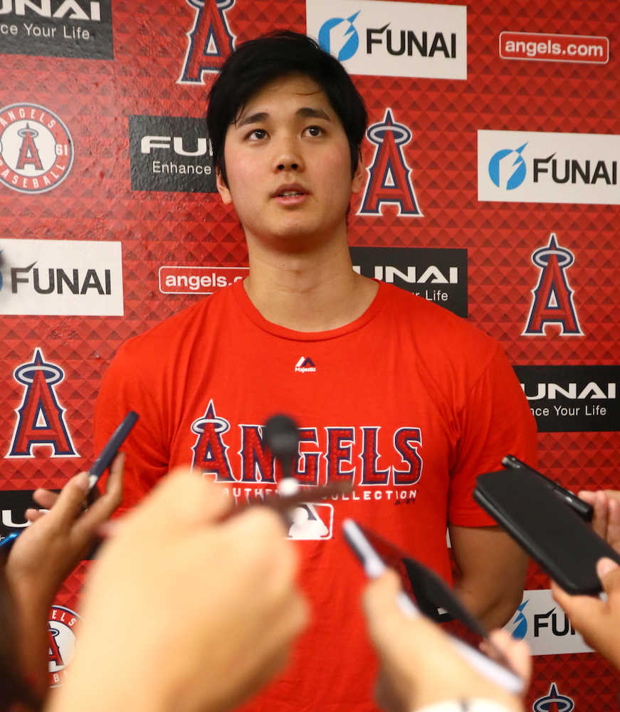 【画像・写真】大谷に聞く、右腕筋力の変化は「外に出て返しが弱いとかあるかも」