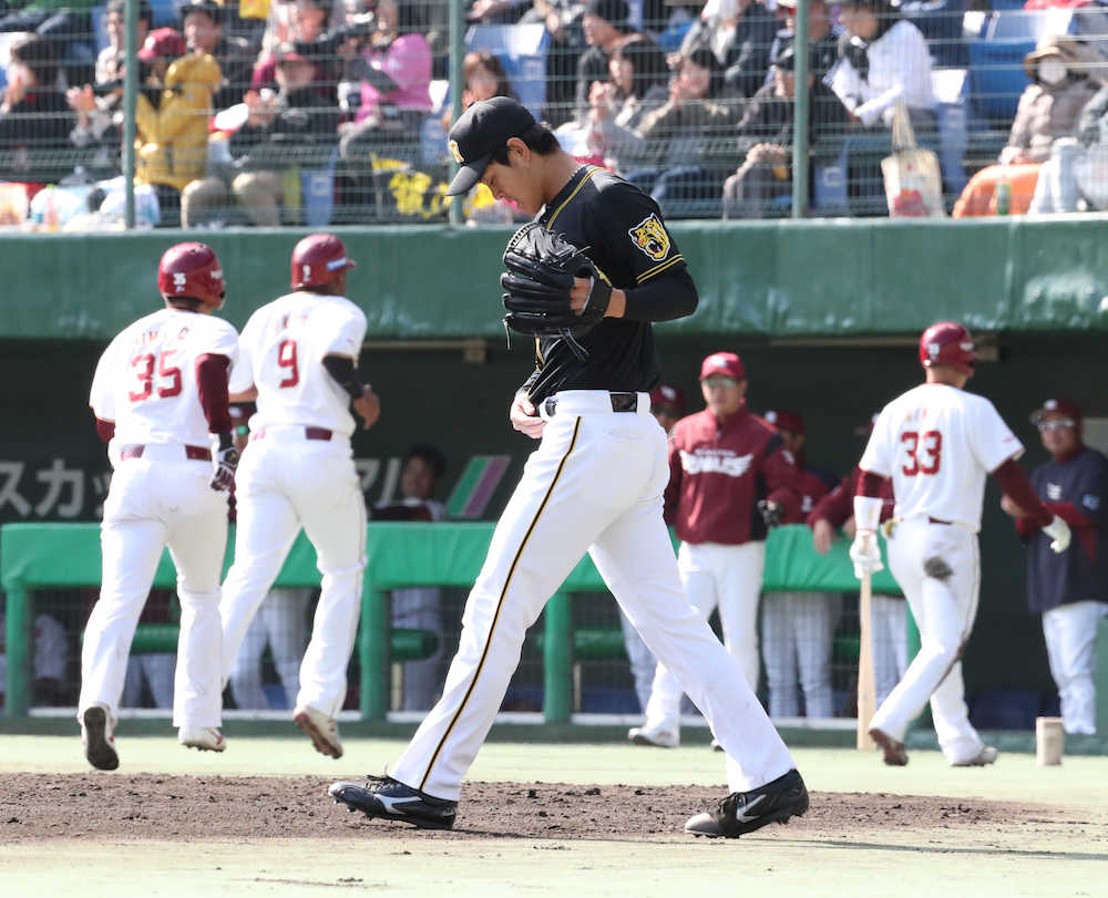 【画像・写真】阪神・望月　４回７失点でローテ入りアピールならず…楽天・岸との差痛感「ほど遠い」