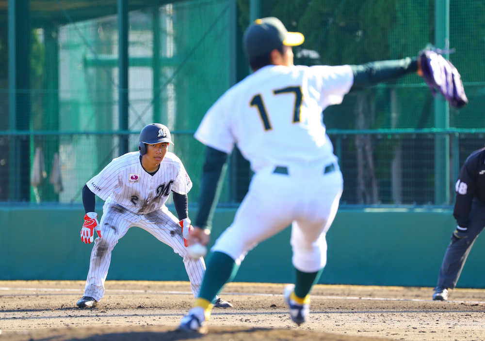 【画像・写真】ロッテドラ１藤原、隙見つけてプロ初三盗成功　５戦連続出塁でアピール