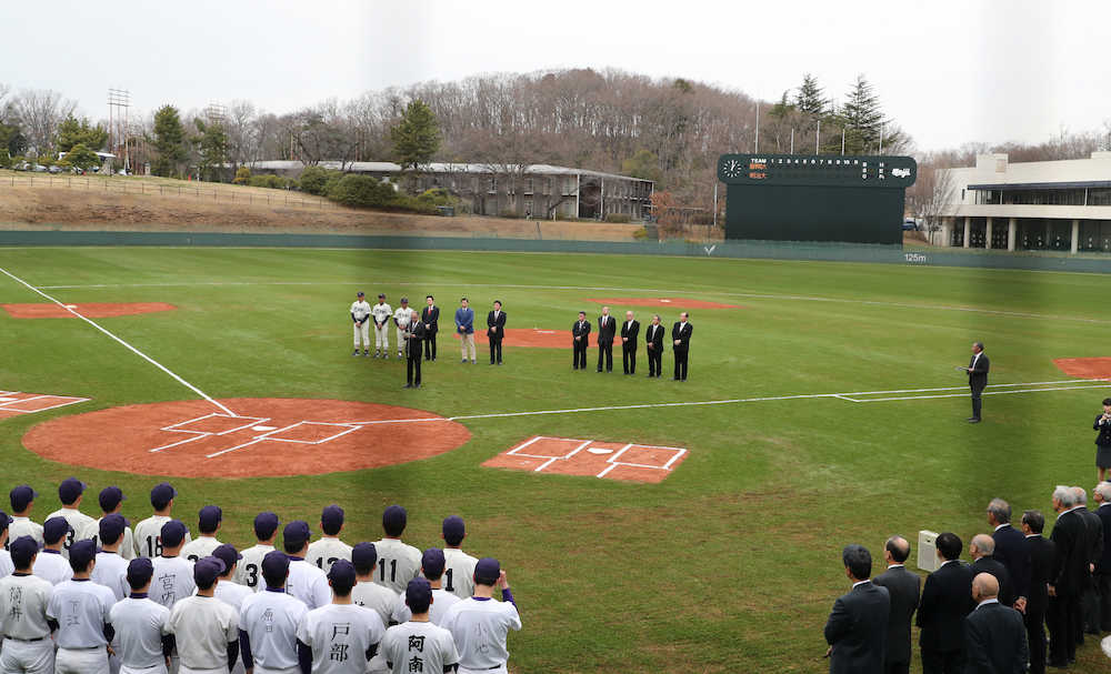 【画像・写真】＜内海・島岡ボールパークリニューアル完成式典　明大・国学院大＞リニューアルされた内海・島岡ボールパーク（撮影・郡司　修）