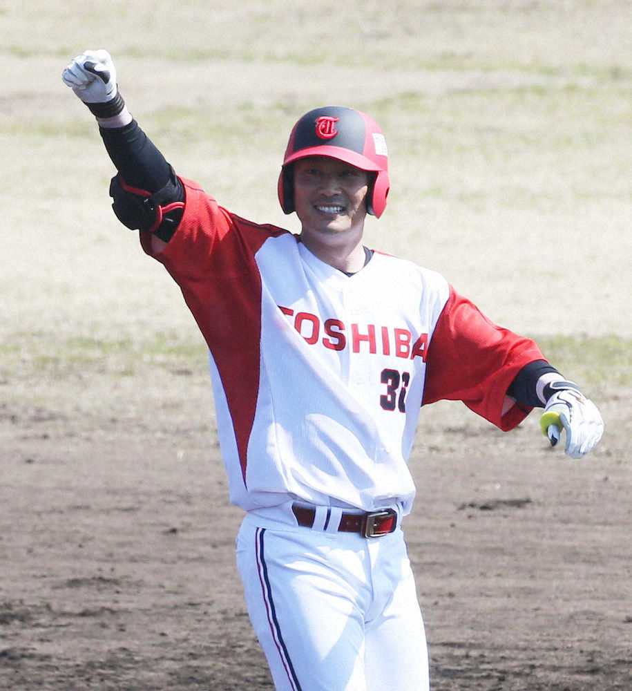 【画像・写真】東芝3連勝　最年長・藤原が円熟V打「左中間に運ぶ感じで」