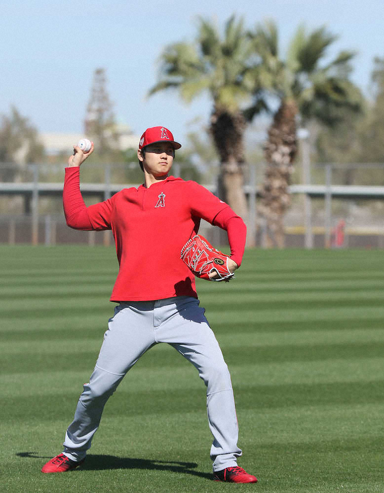 【画像・写真】大谷　キャッチボールの距離延長　指揮官「全てのハードルを越してくれている」