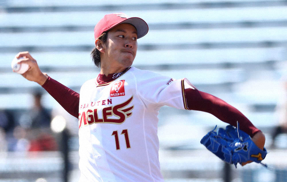 【画像・写真】楽天・岸　開幕へ万全7回2失点　「うわずった」直球で失点も即修正